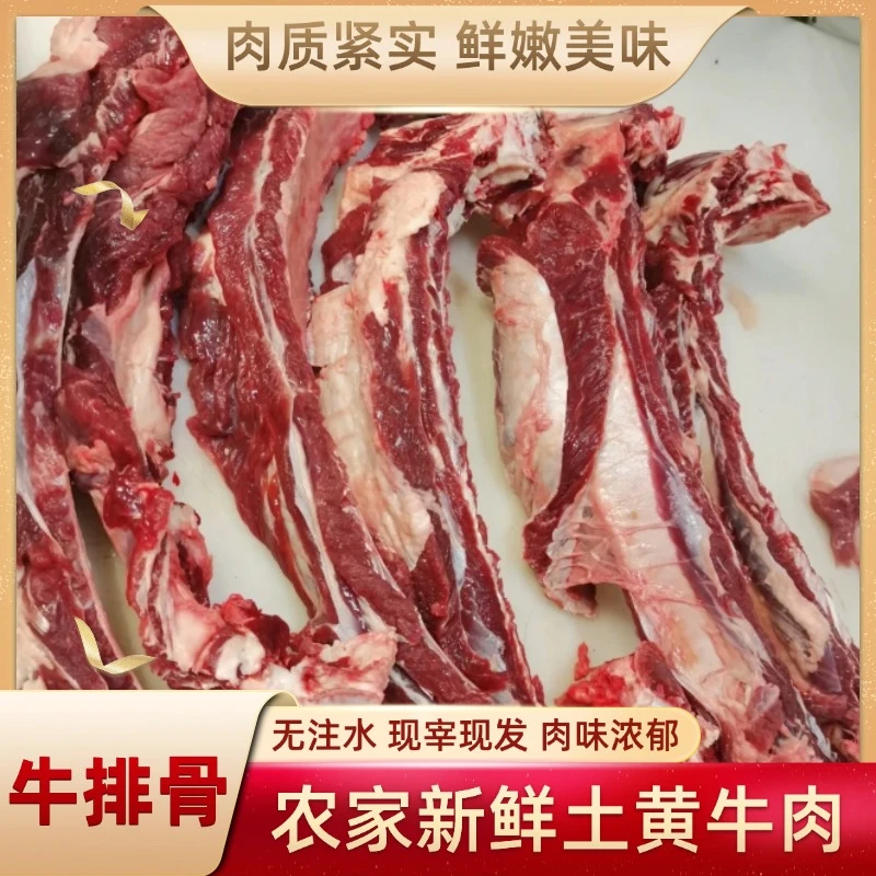 牛排骨-农家土黄牛新鲜屠宰新鲜发货牛肉味纯正