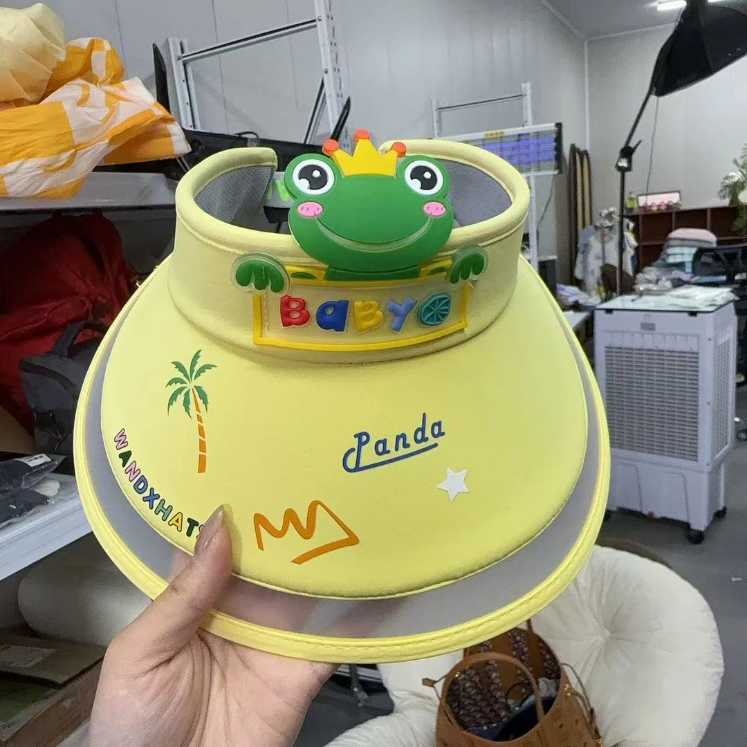 夏季儿童卡通遮阳帽太阳帽大帽檐儿童帽