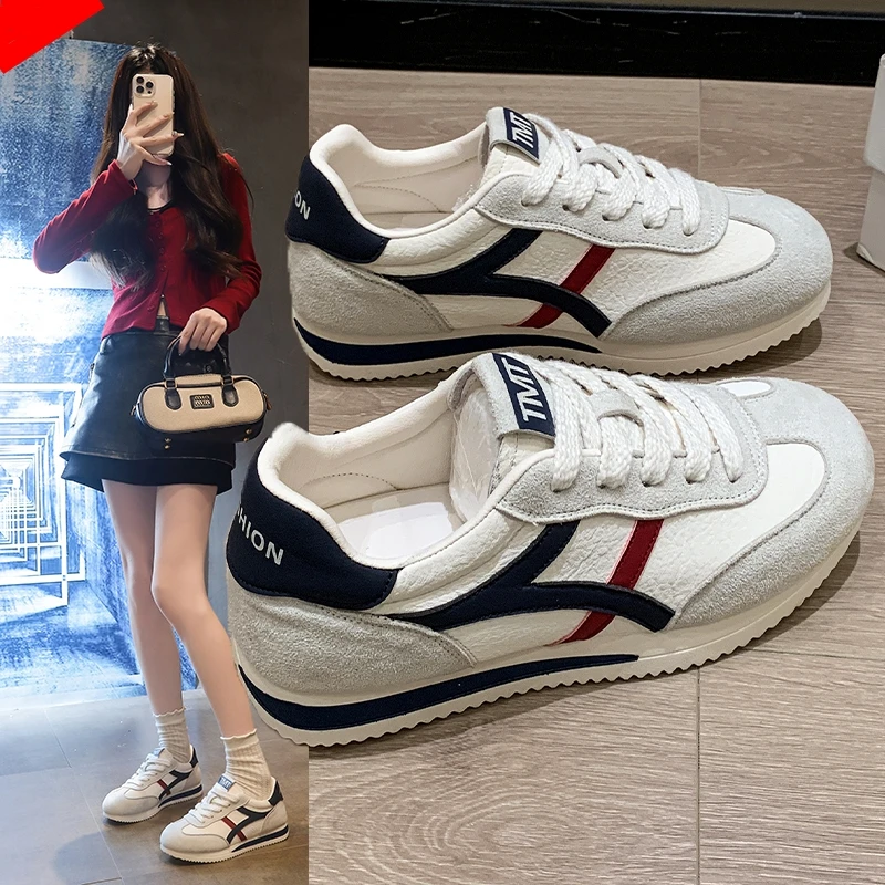 爆款厚底阿甘鞋女2025秋季新款韩版百搭小白鞋学生运动休闲鞋子女