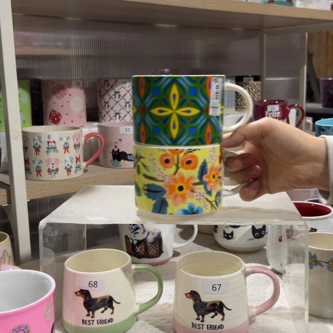 陶瓷手柄款陶瓷杯对杯