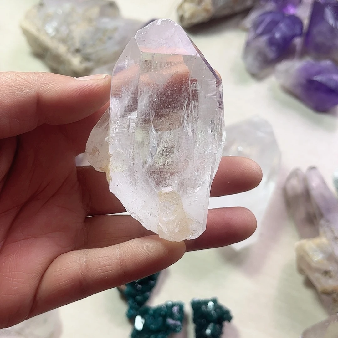 水晶天然水晶原石未镶嵌爱***志