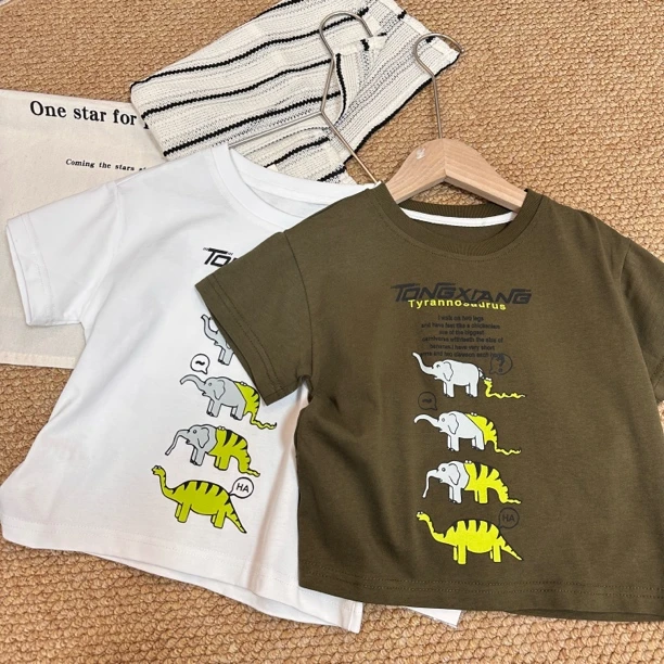 4298男女童潮流时尚百搭个性夏季短袖