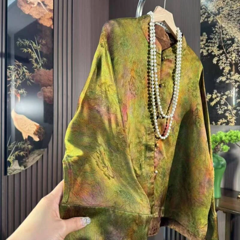 梦依【富贵同春】新中式国风时尚百搭立领外套2024D0264