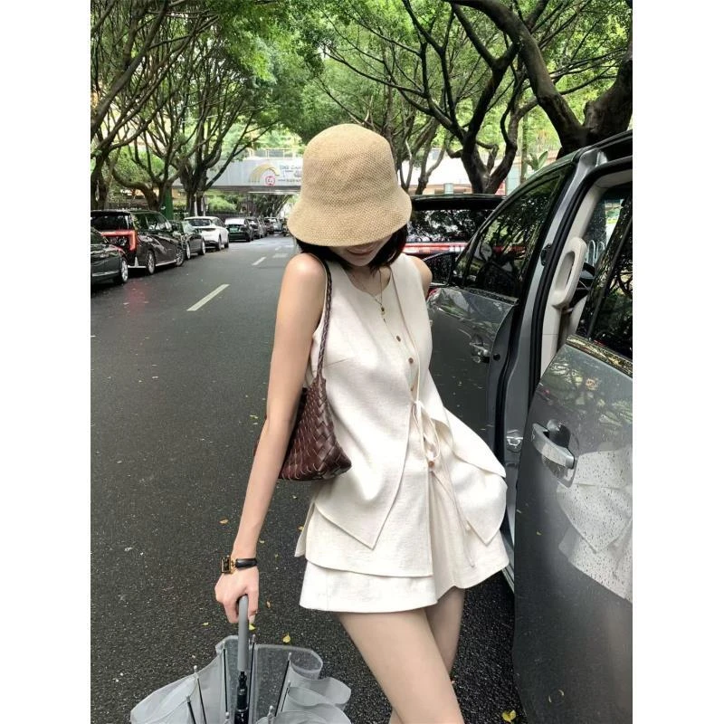 【kiki】通勤风韩版老钱风时尚套装气质时尚阔腿千金风海妖风