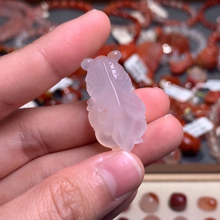 南红玛瑙未镶嵌珠宝半成品金鱼1