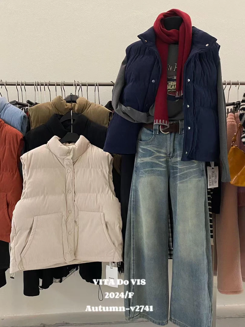 杨杨 Vita-灯芯绒马甲V2741