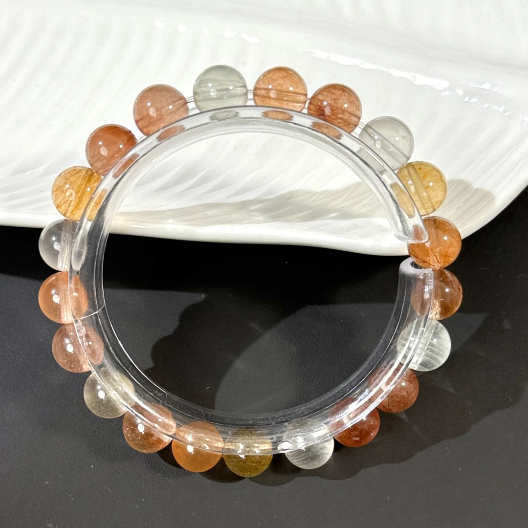 透体彩兔毛水晶单圈H452单圈素圈彩色百搭简约女款多样性发一