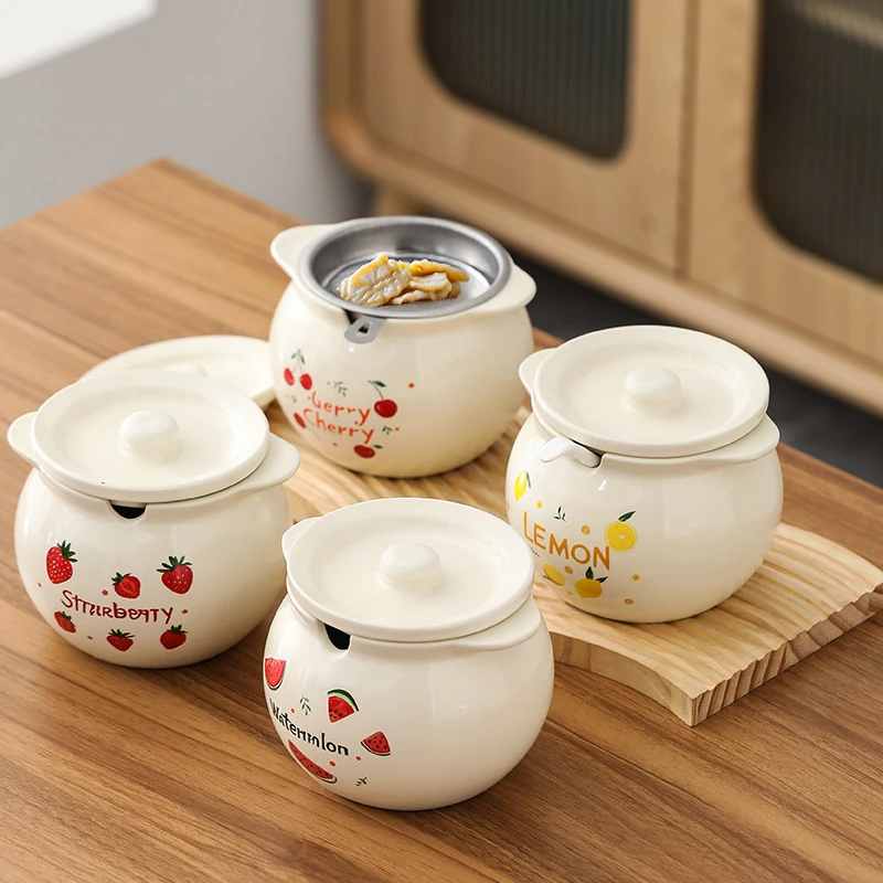 陶瓷猪油罐家用耐高温食品级可放冰箱辣椒油专用罐厨房容器密封