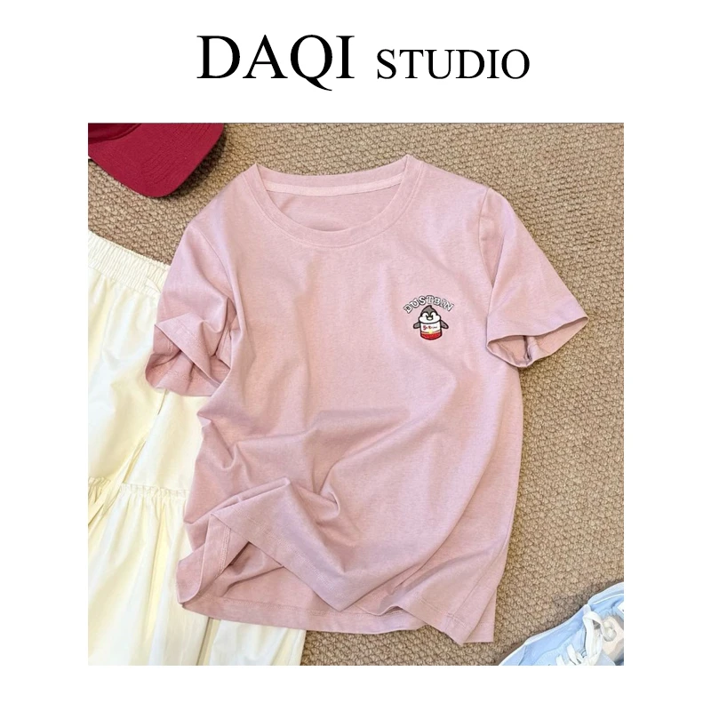 【企鹅罐头】夏季新款宽松卡通休闲短袖T恤G189-8515