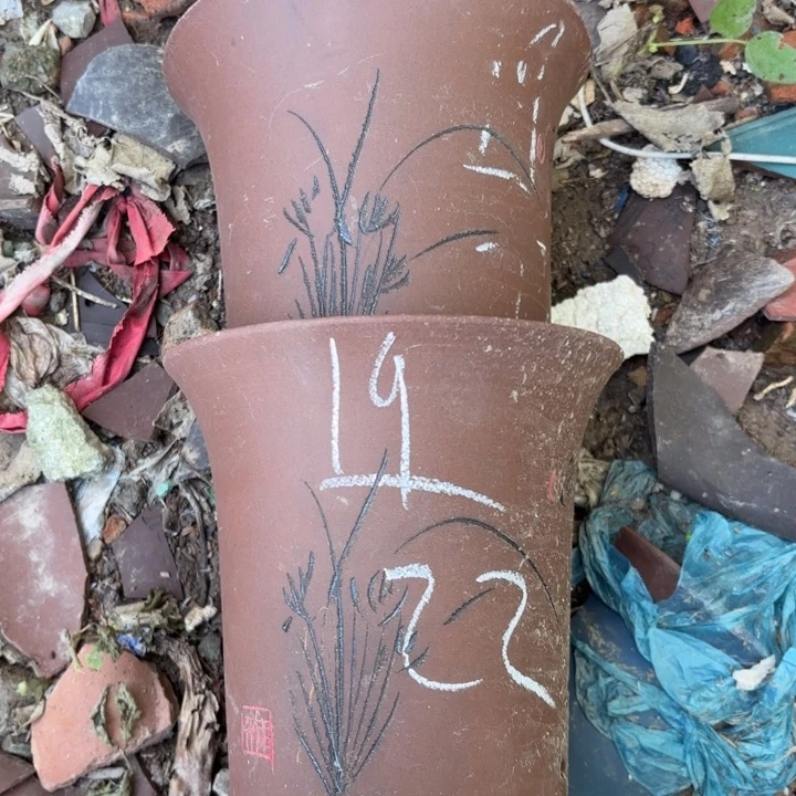 紫砂花盆紫砂的花