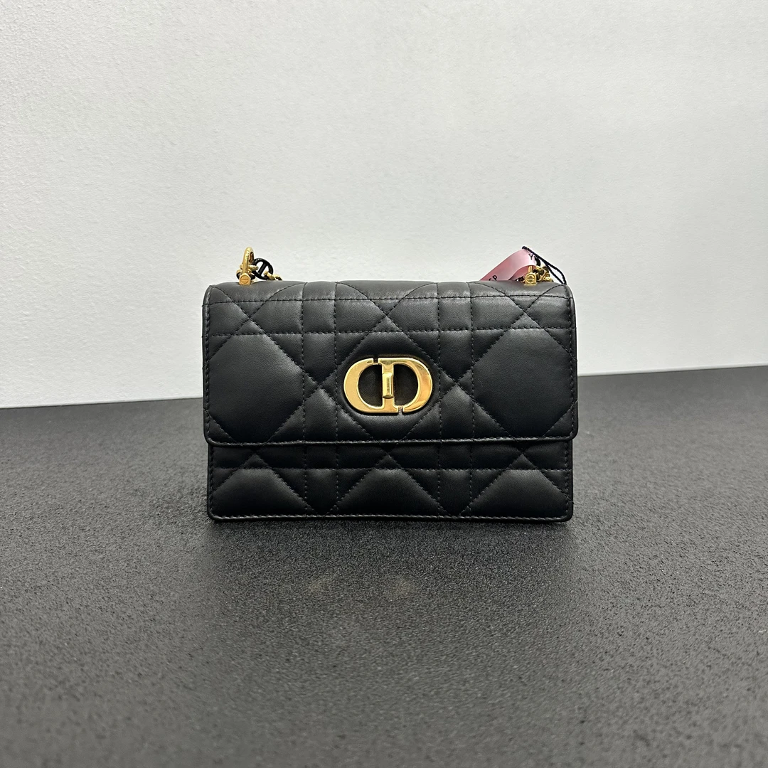 未使用 DIOR/迪奥 壹所奢品/miss caro 黑金 单肩斜跨包 海 闲置