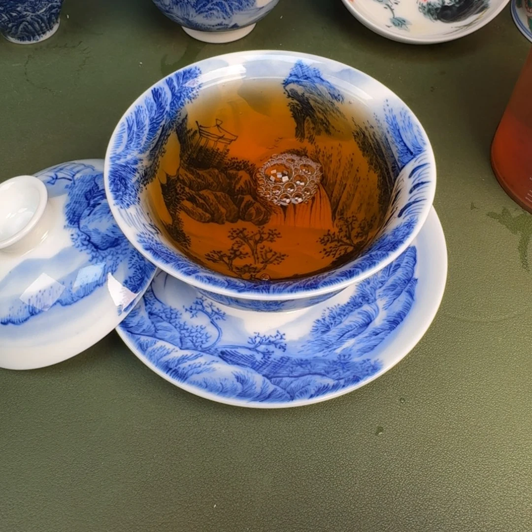 瓷景德镇纯手绘茶具圆圆234