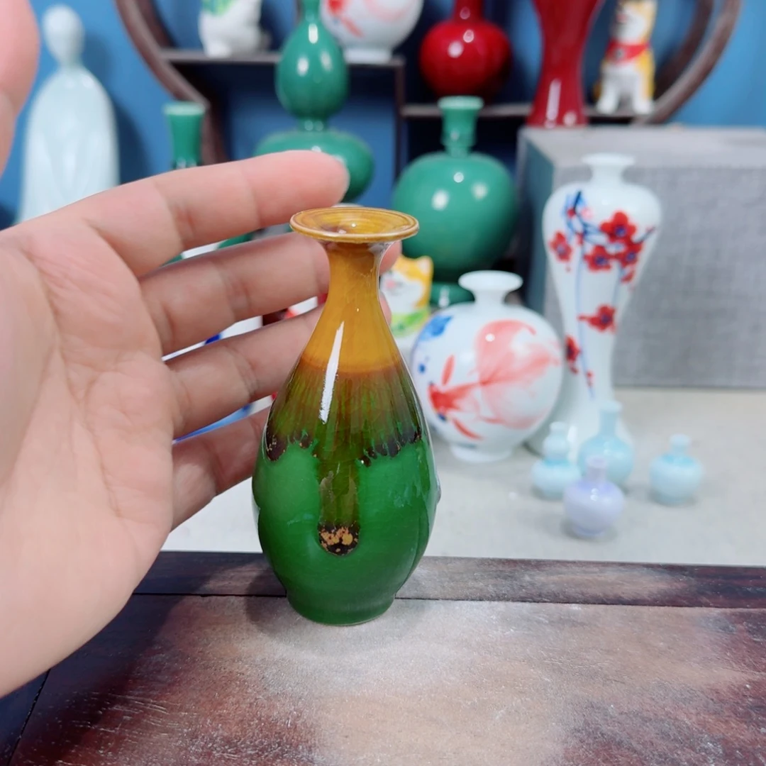 陶瓷手工小花器摆件