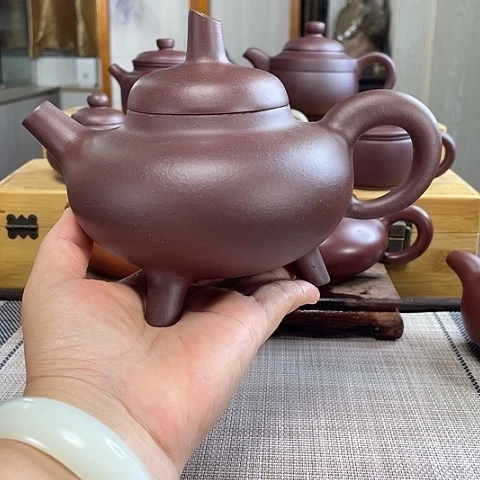 强***力茶壶紫泥紫泥的大成壶