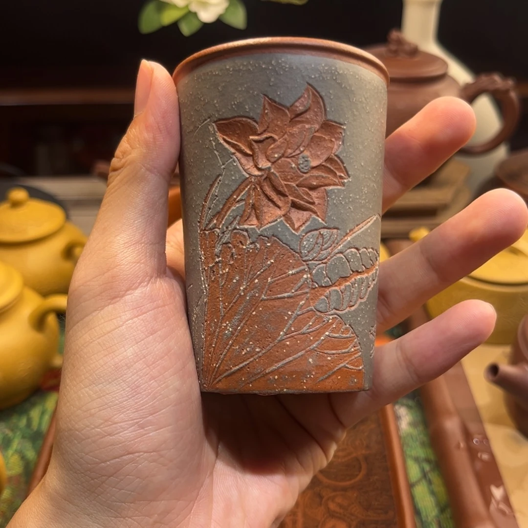 茶杯紫砂紫泥120cc