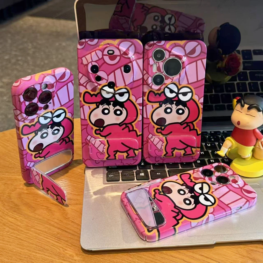 SMBLCE恐龙小新镜子支架适用苹果17/16菲林手机壳华为vivoppo小米