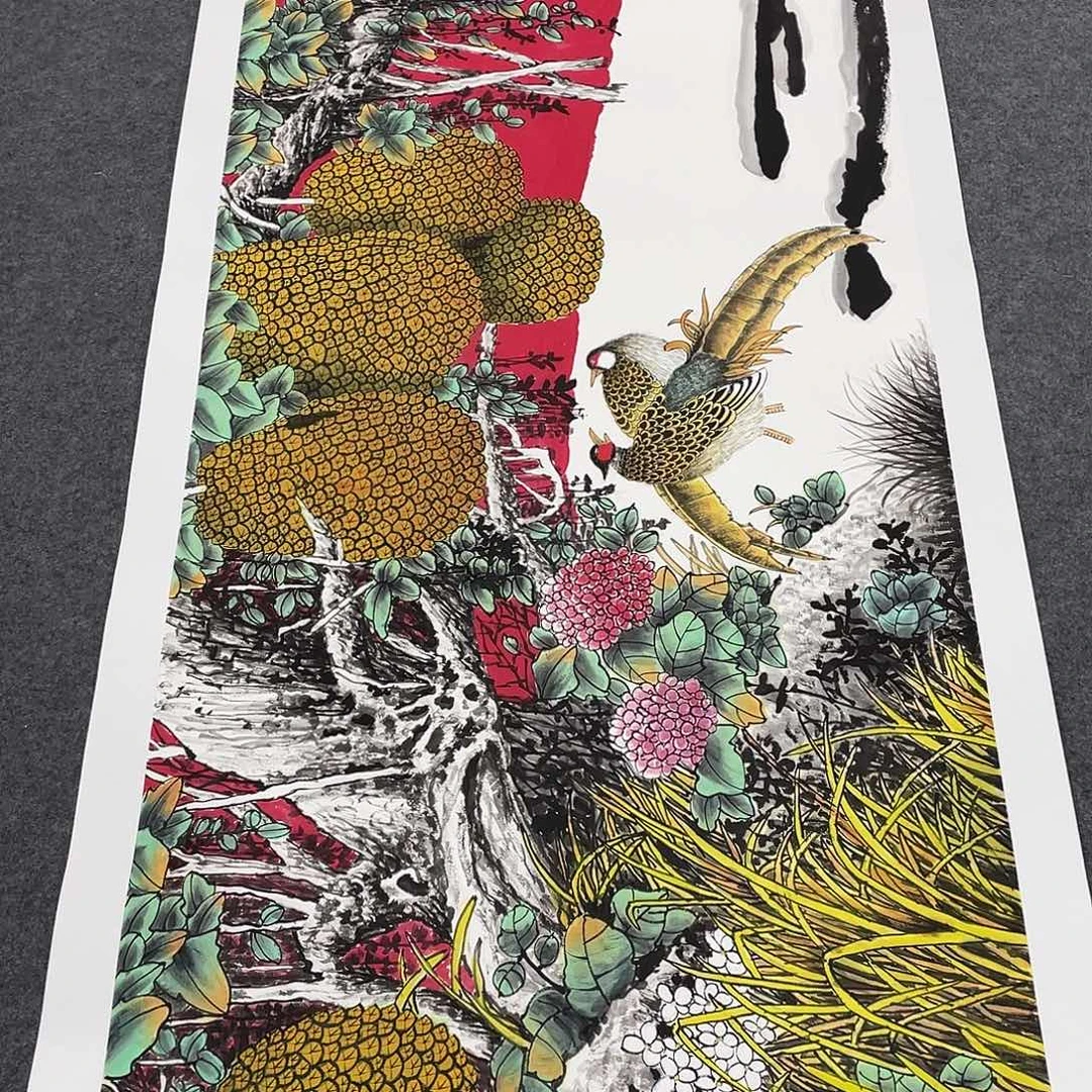 国画今天上午国画作品展示