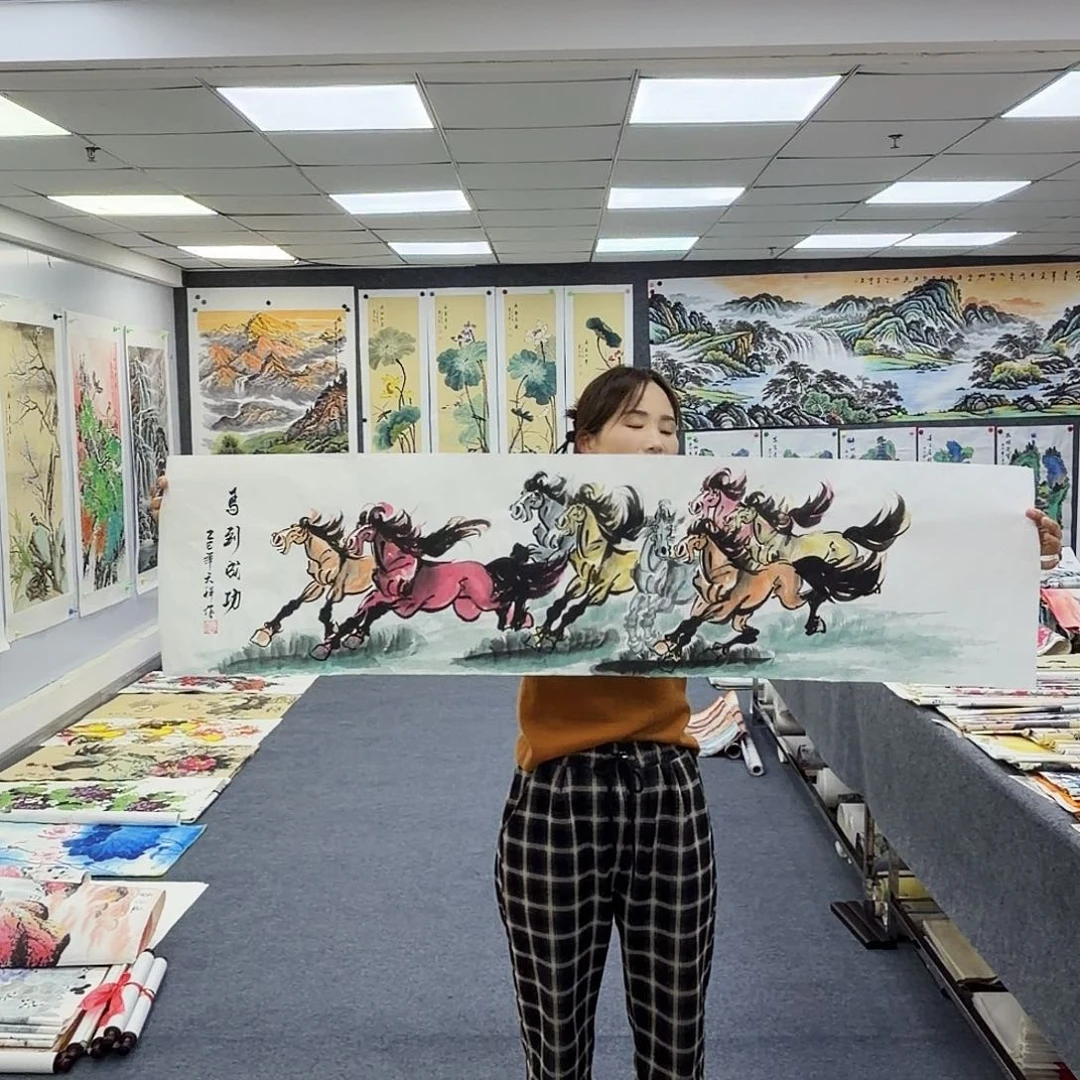 国画作品小姐姐放漏中