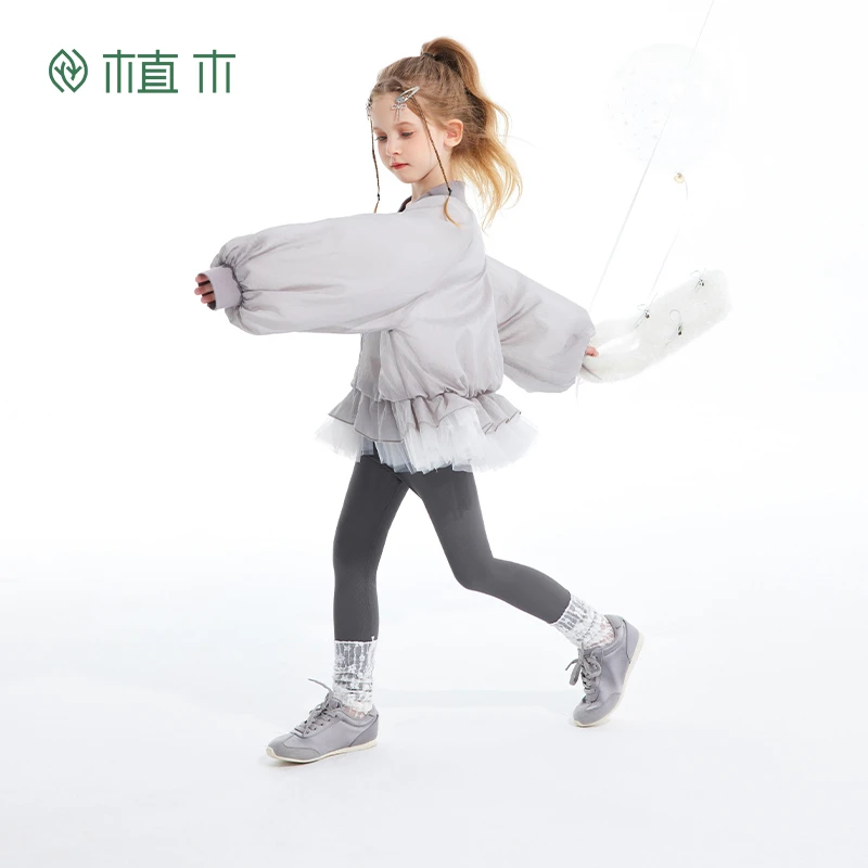 植木童装女童外套春季新款中大童中长款花苞DRQZFS