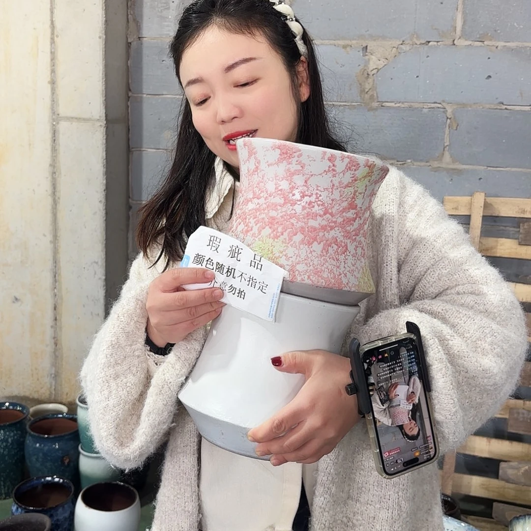 瑕疵两个高20/19红陶