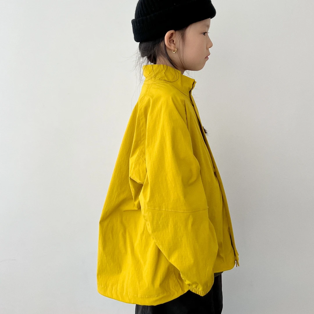 miniwhy亲子童装 | 弹性尼龙格纹摇粒绒宽松风衣保暖夹克 "25秋冬