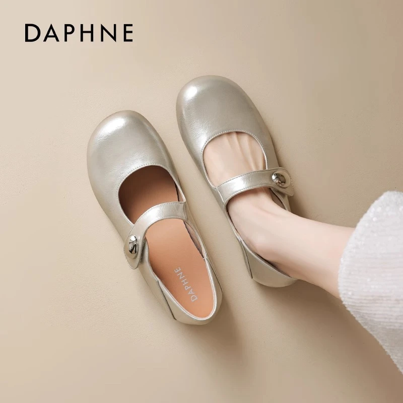 达芙妮魔术贴勃肯单鞋女夏平底芭蕾玛丽珍鞋2025新款不累脚豆豆鞋