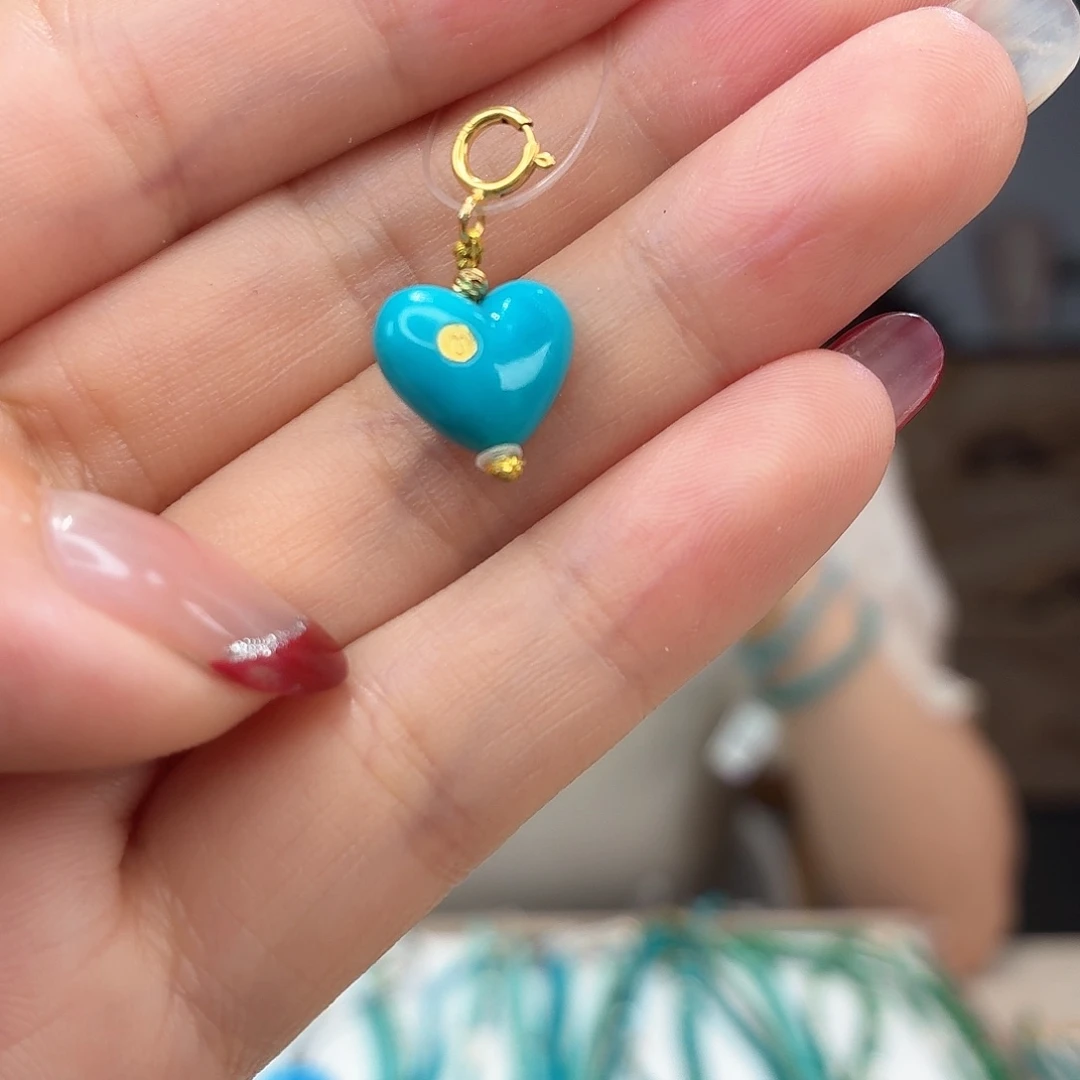 绿松石18K金镶嵌颈饰