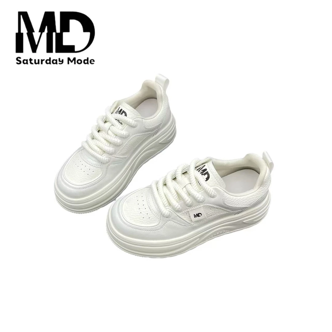 SATURDAYMODE2025春夏新款小白鞋厚底增高时尚女鞋货号MDD1112E07