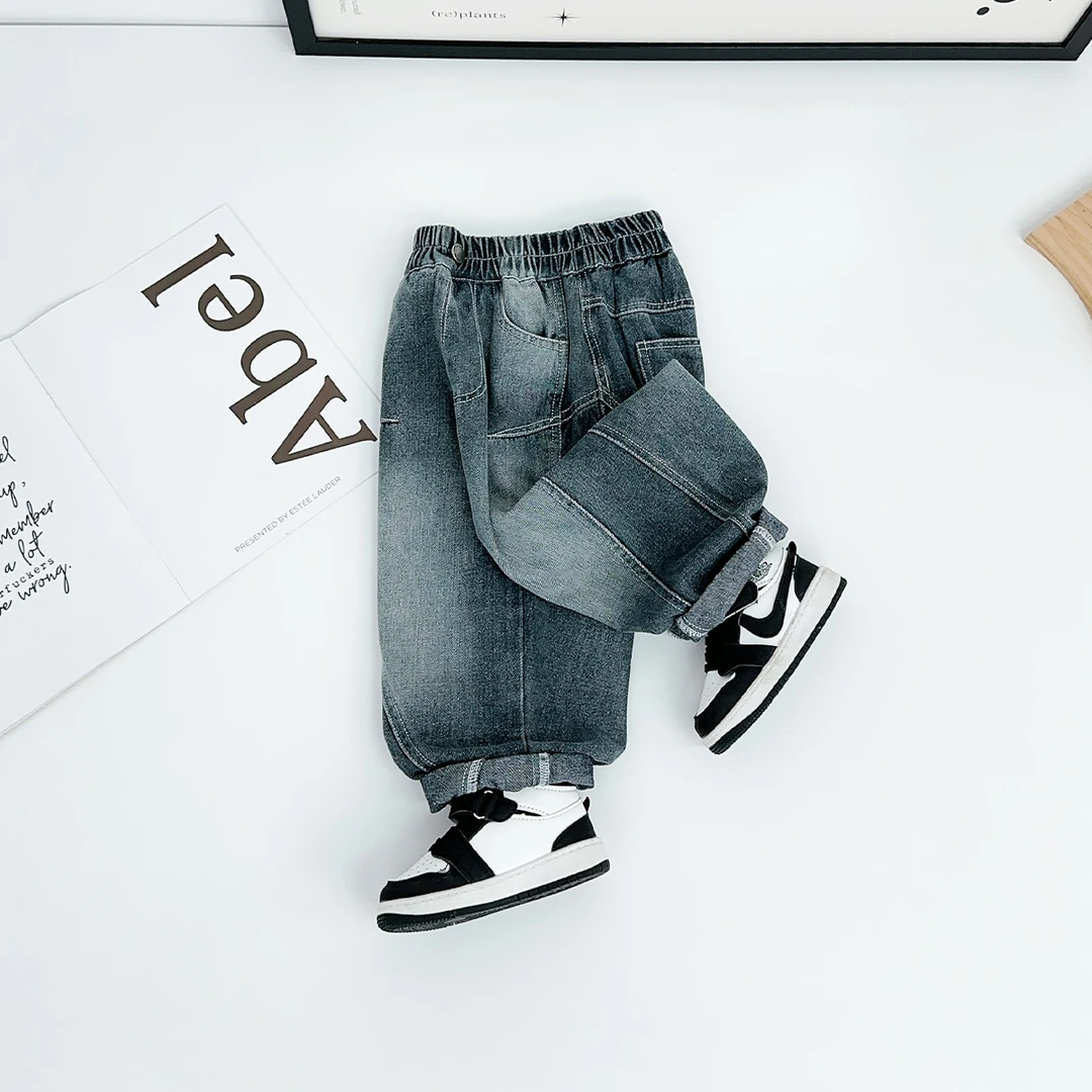 男童裤子春秋款儿童牛仔裤2025秋季新款秋装 JH082 悠悠童话童装