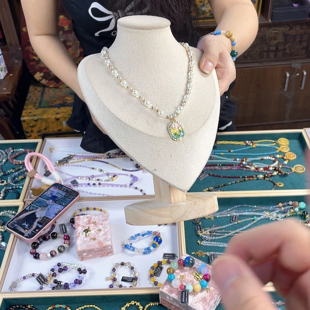 水晶手链银S925镀金镶嵌