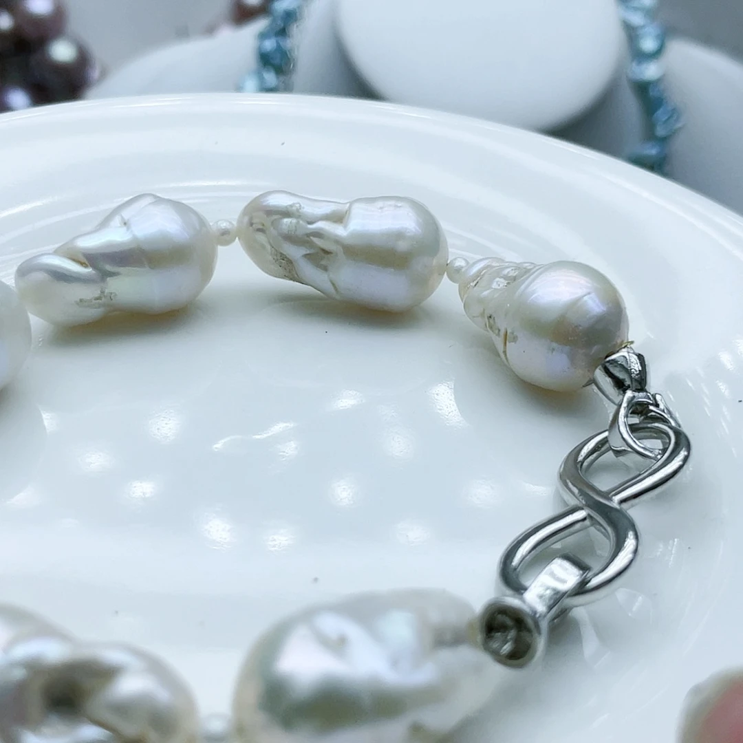 淡水珍珠颈饰钛钢