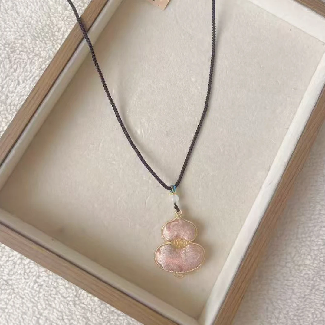 合金真丝吊坠 香云纱纯手工葫芦项链葫芦挂件汽车挂件包包挂件