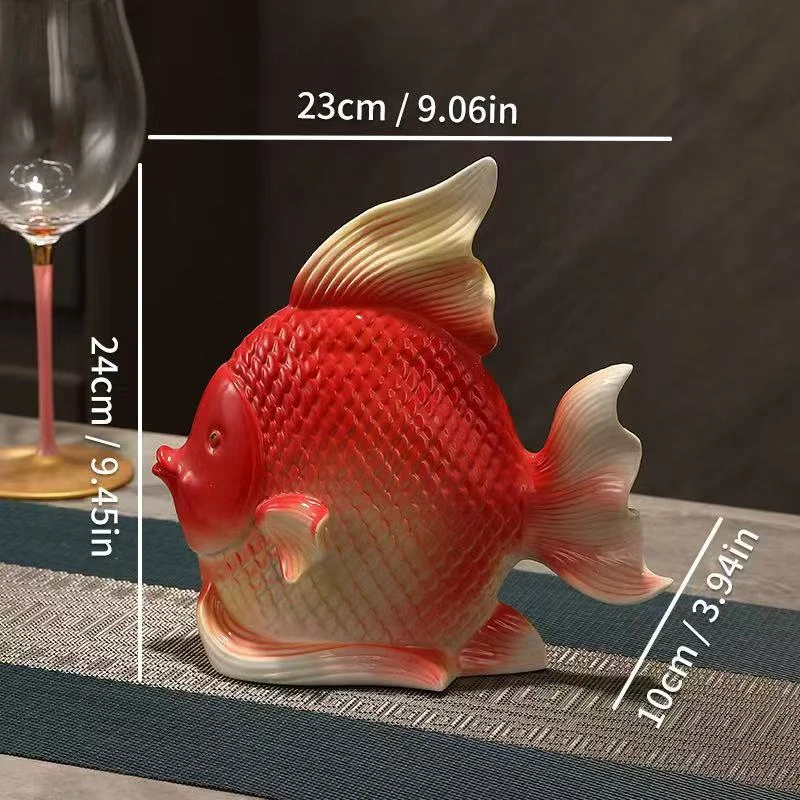 客厅装饰品创意金鱼造景家居婚房茶几书桌摆设