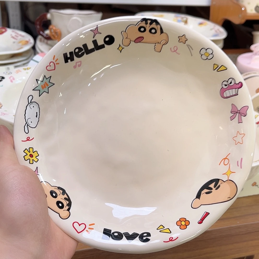 碗盘蜡笔小新八寸圆盘