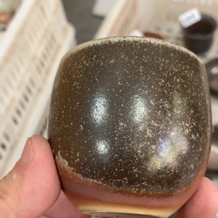 柴烧茶具茶杯大放漏