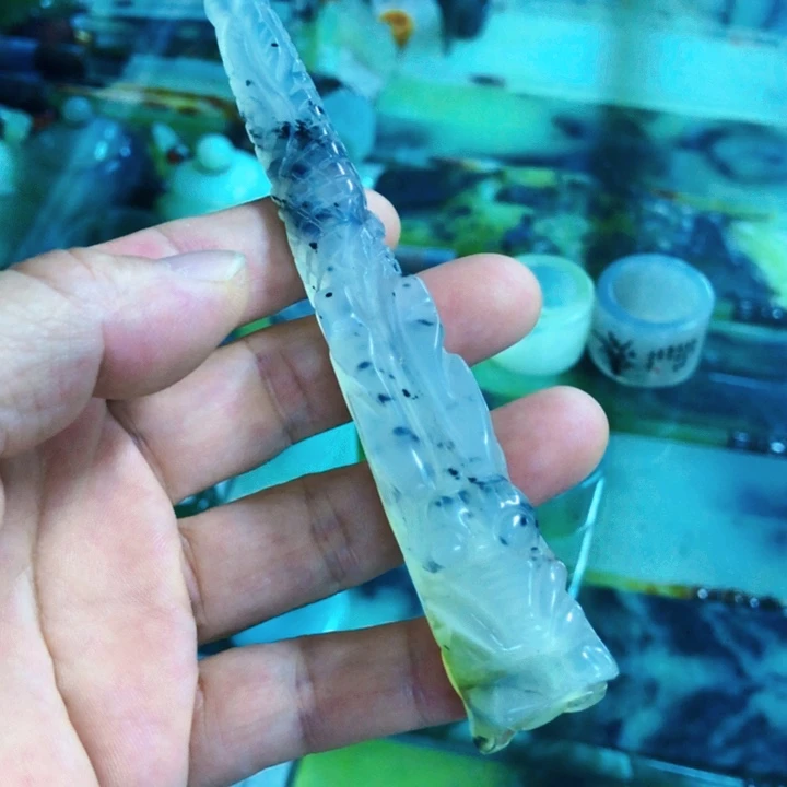 歲***聲未镶嵌蛇纹石玉岫玉烟嘴