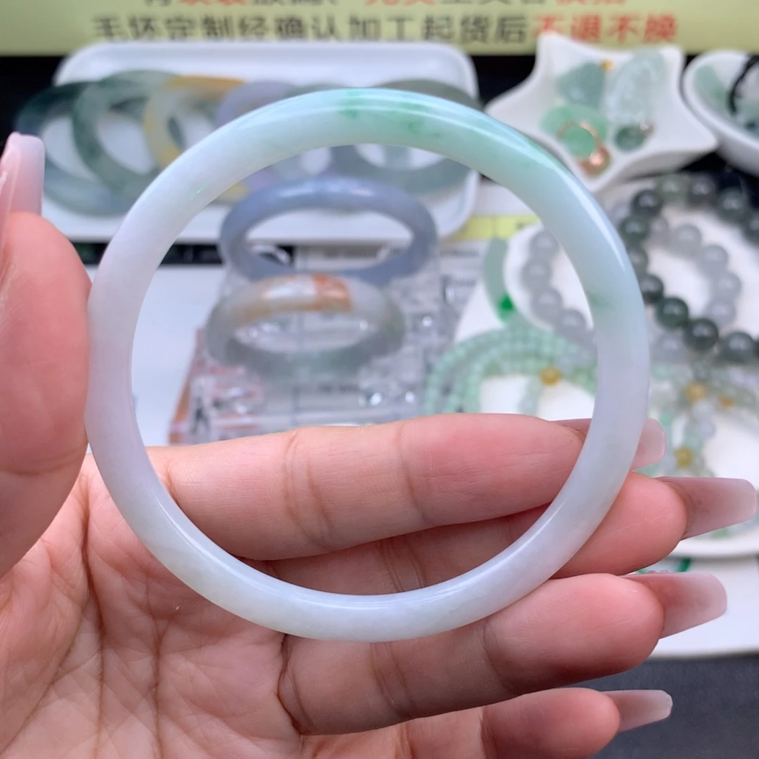 【闪购商品】银S925镶嵌手镯定制不退换5960定制翡翠