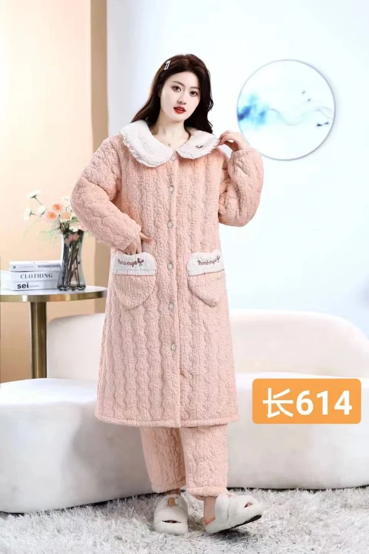 清仓套装套装冬季加厚三层外穿家居服网红