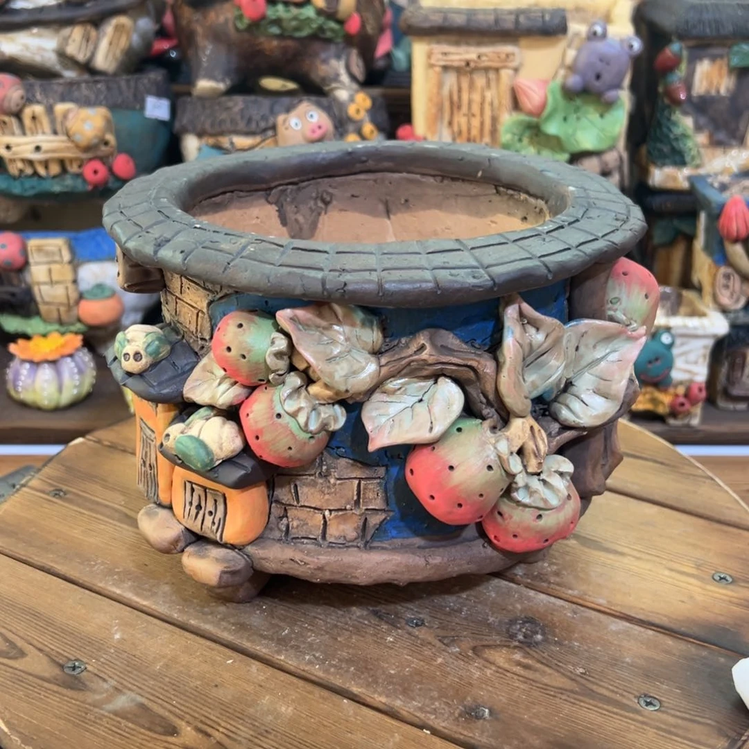 红陶嘻哈多肉花盆