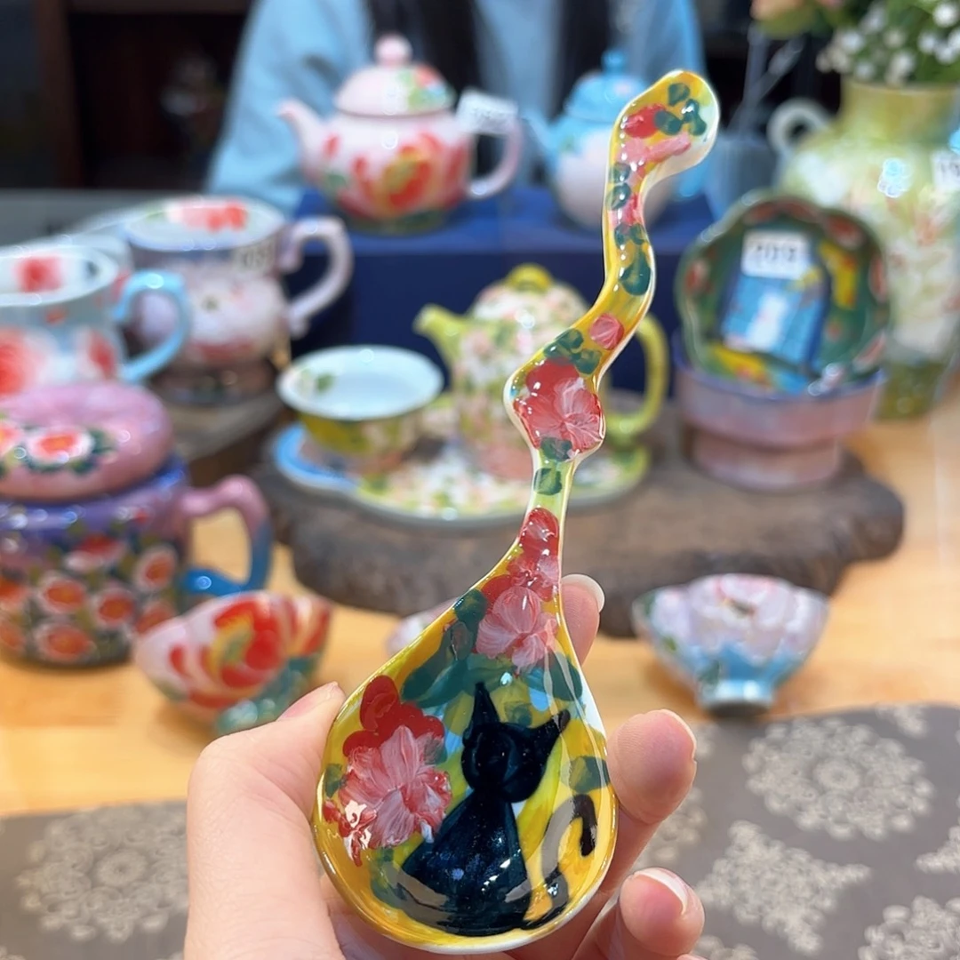 景德镇手绘高温釉下彩陶瓷茶具