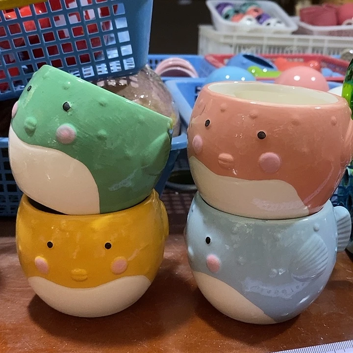 摆件陶盆有孔 微瑕介意勿拍