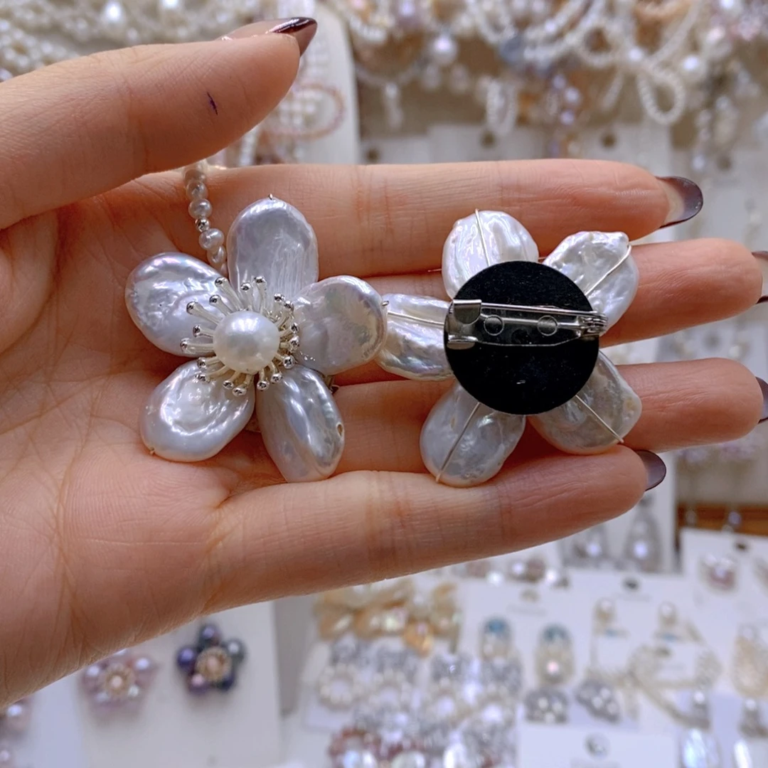 颈饰银S925镶嵌淡水珍珠