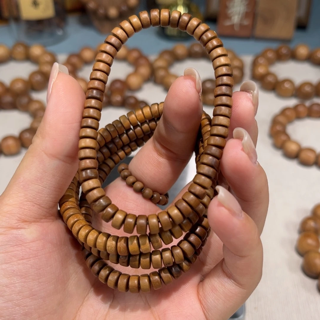 檀香木手串/手链微瑕片片珠单圈