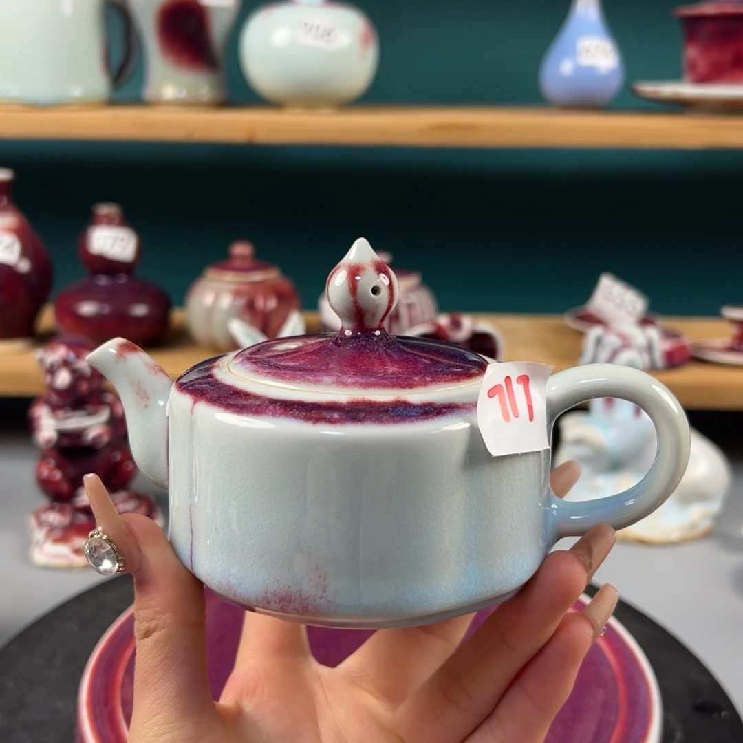 瓷片微瑕壶玉石釉纯手工