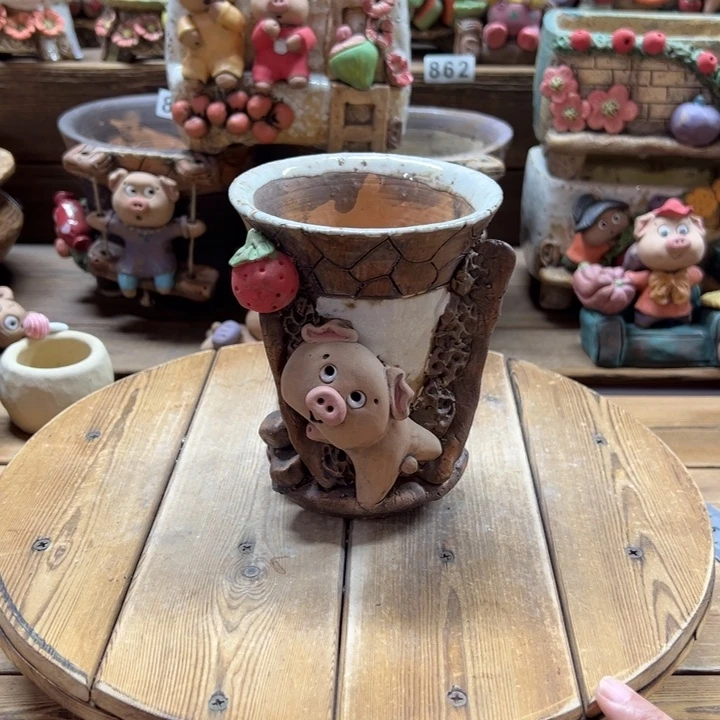 嘻哈多肉花盆百搭