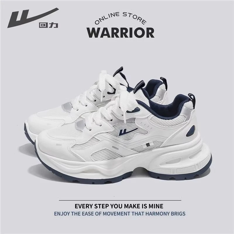 回力潮流运动老爹鞋女2025夏新爆款情侣网面透气厚底增高百搭鞋子