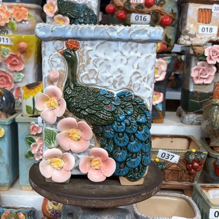 紫砂花盆粗陶材质多肉花盆