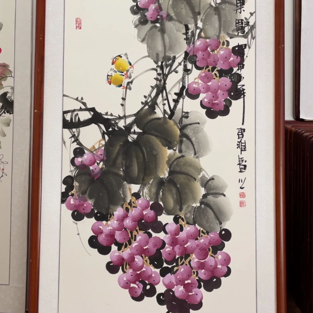 国画带框尺寸63*123厘米