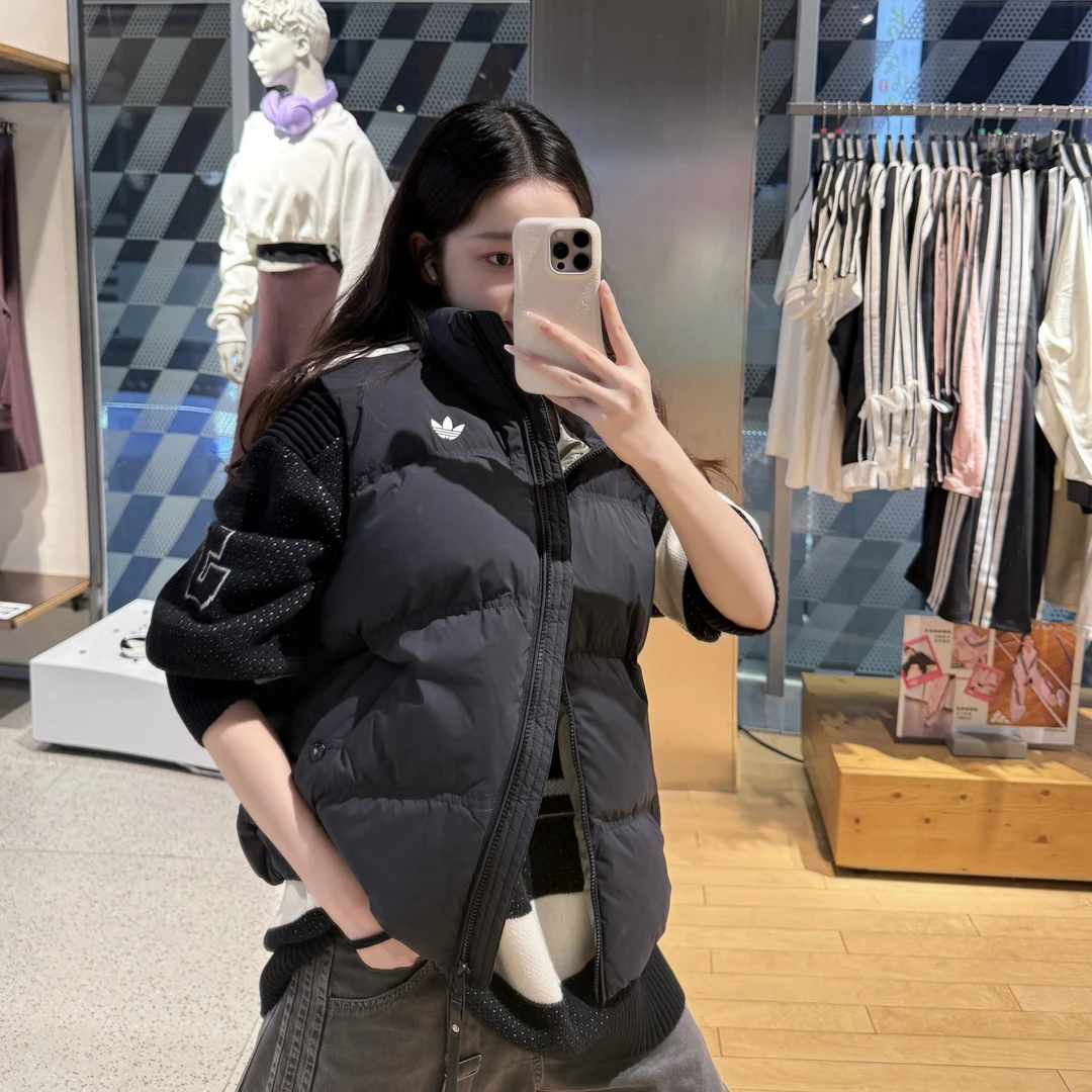 adidas三叶草 男女同款秋季休闲马甲保暖百搭休闲运动 KS6108