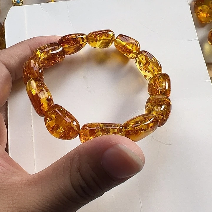 琥珀（花珀）项圈未镶嵌